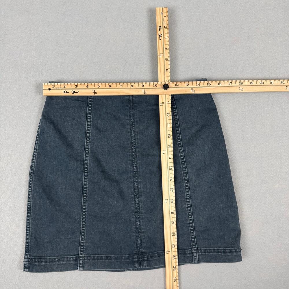 Free People Modern Femme Denim Mini Skirt US 12 soft stretch - Picture 4 of 6